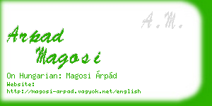 arpad magosi business card